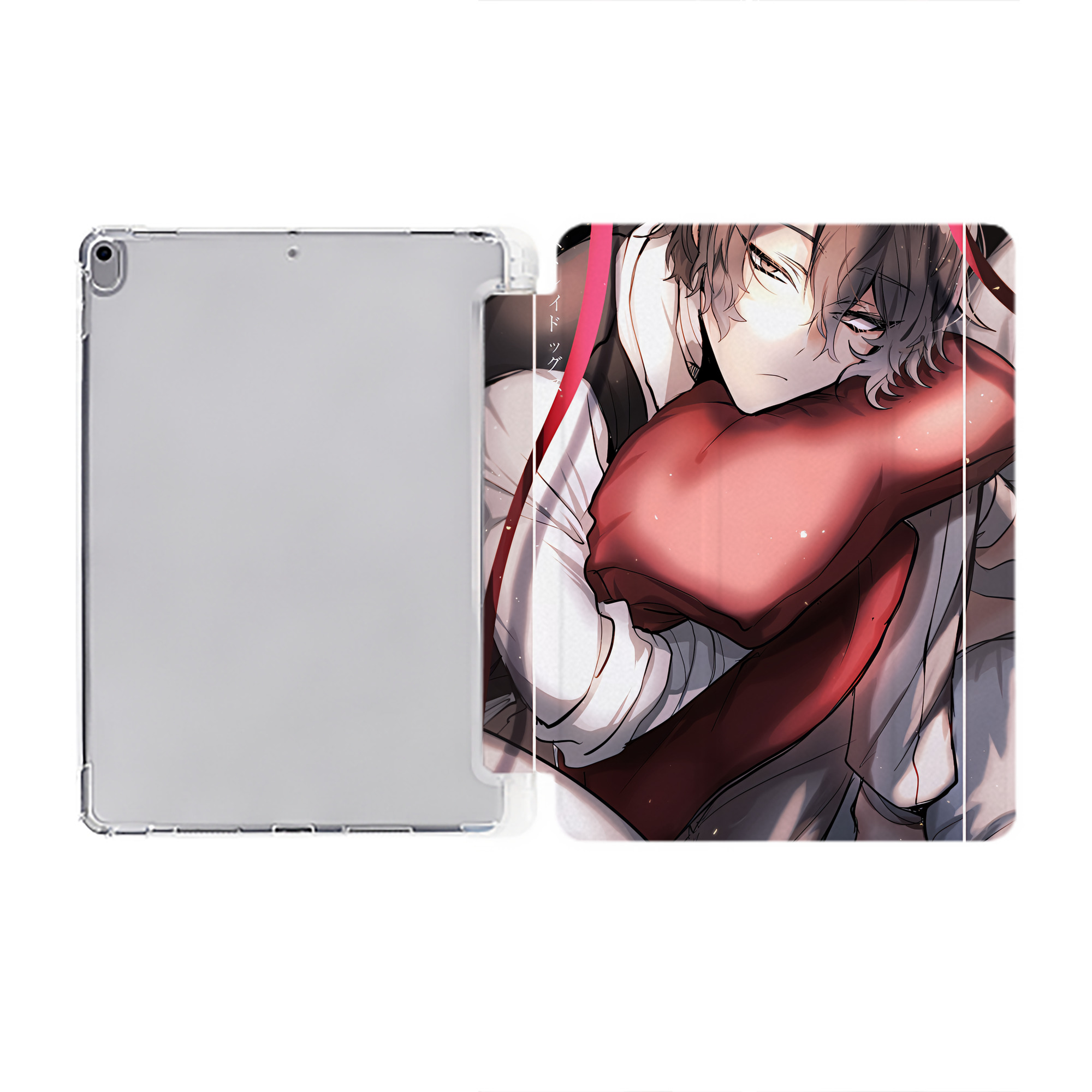 （画像用） 文豪ストレイドッグス Bungo Stray Dogs IPad ケース ペン収納付き 三つ折りスタンド PUレザー×シリコン 対応機種9.5/10.5/10.9インチ